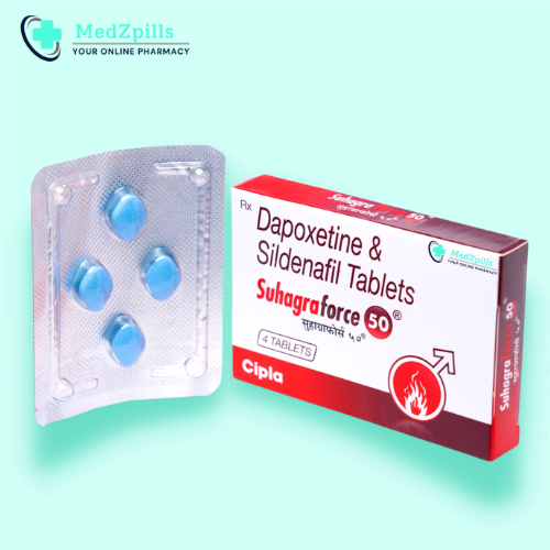 Suhagra Force 50mg (Sildenafil/Dapoxetine) - Medzpills